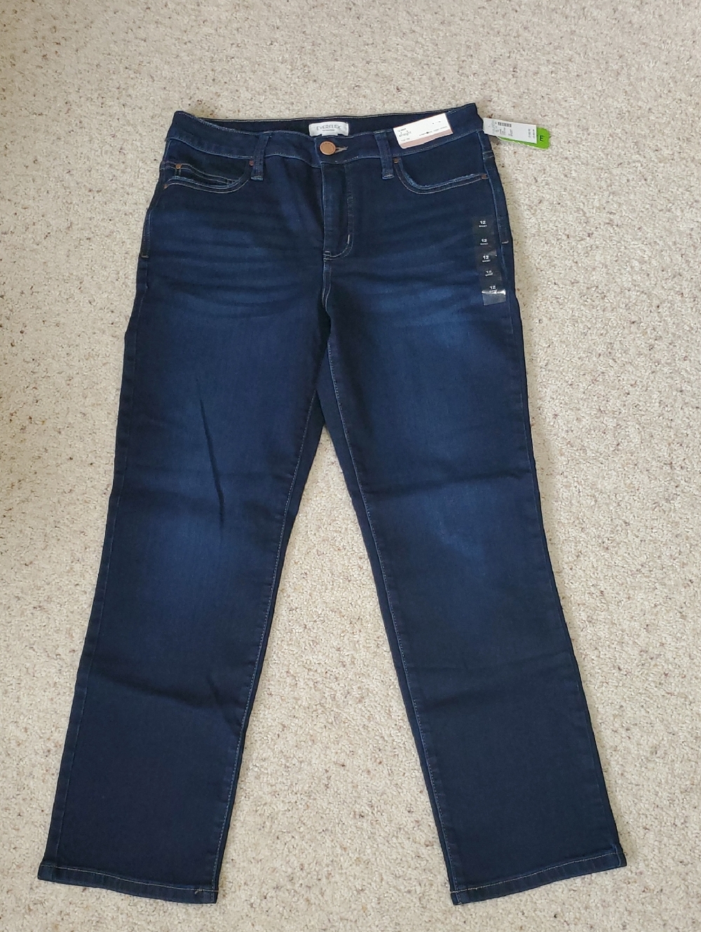 Dark Blue Women's Straight Leg Jeans Mauricres